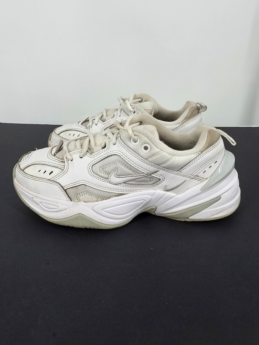 Nike M2K Tekno White Pure Platinum Dad Sneakers Womens Size 8.5 AO3108-100